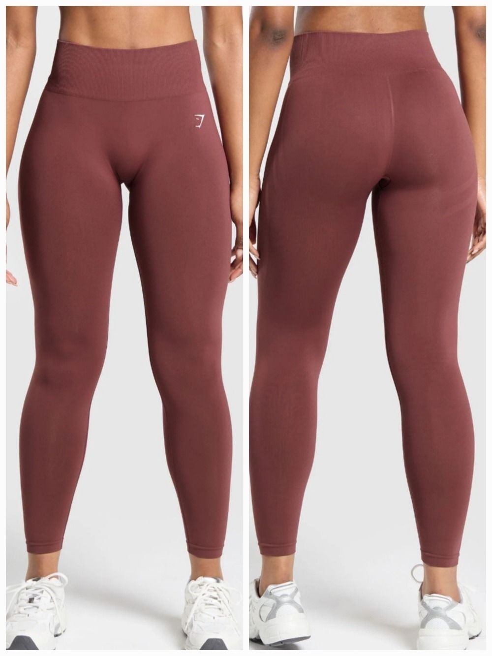 Gymshark Everyday Seamless Leggings Burgundy Brown Medium